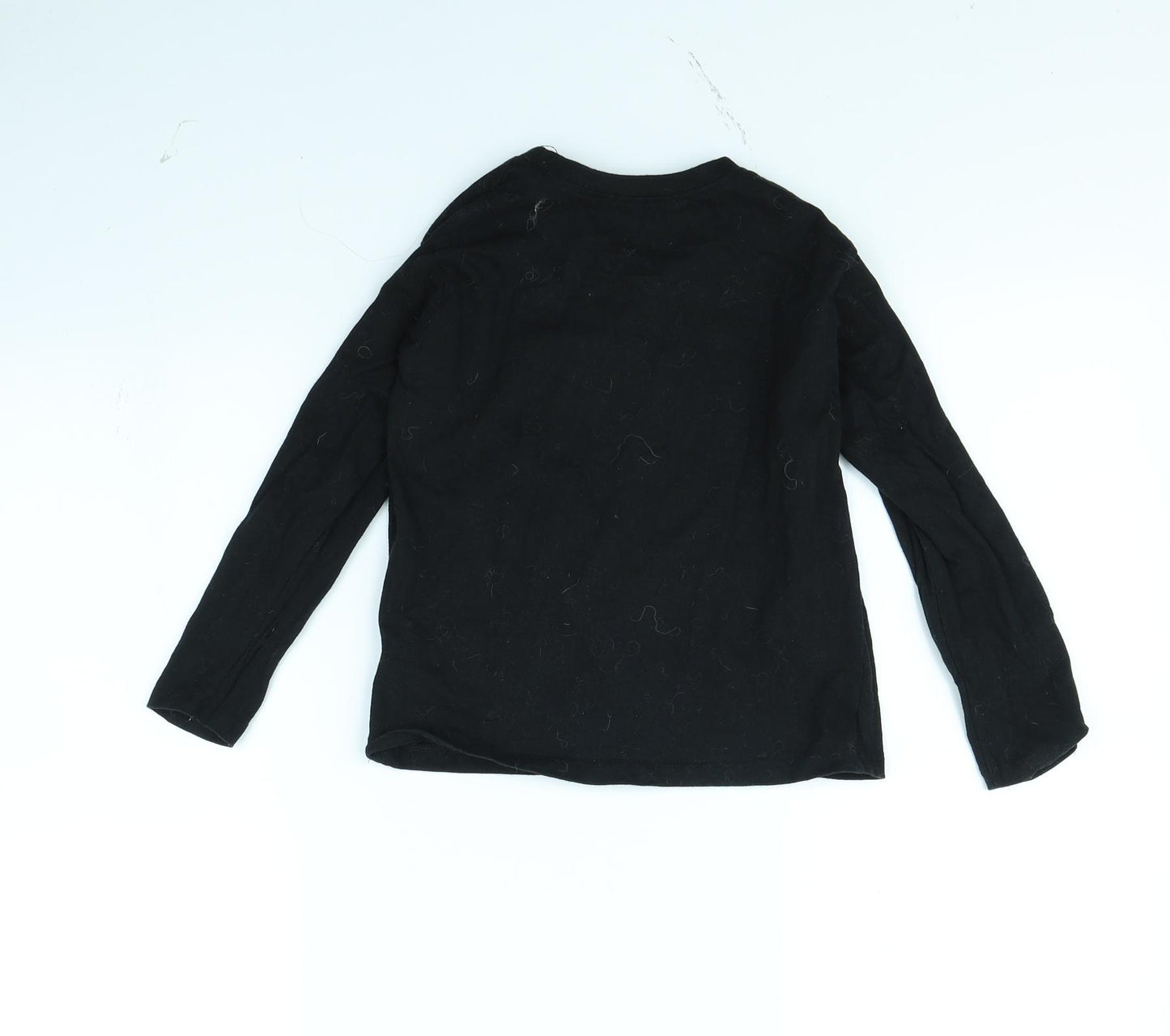 Preworn Boys Black   Basic T-Shirt Size 6 Years  - Game Over
