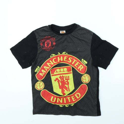 Preworn Boys Grey   Basic T-Shirt Size 10 Years  - Manchester United