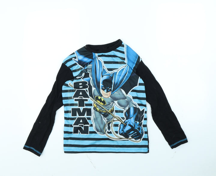 Preworn Boys Black Basic T-Shirt Size 9 Years - Batman