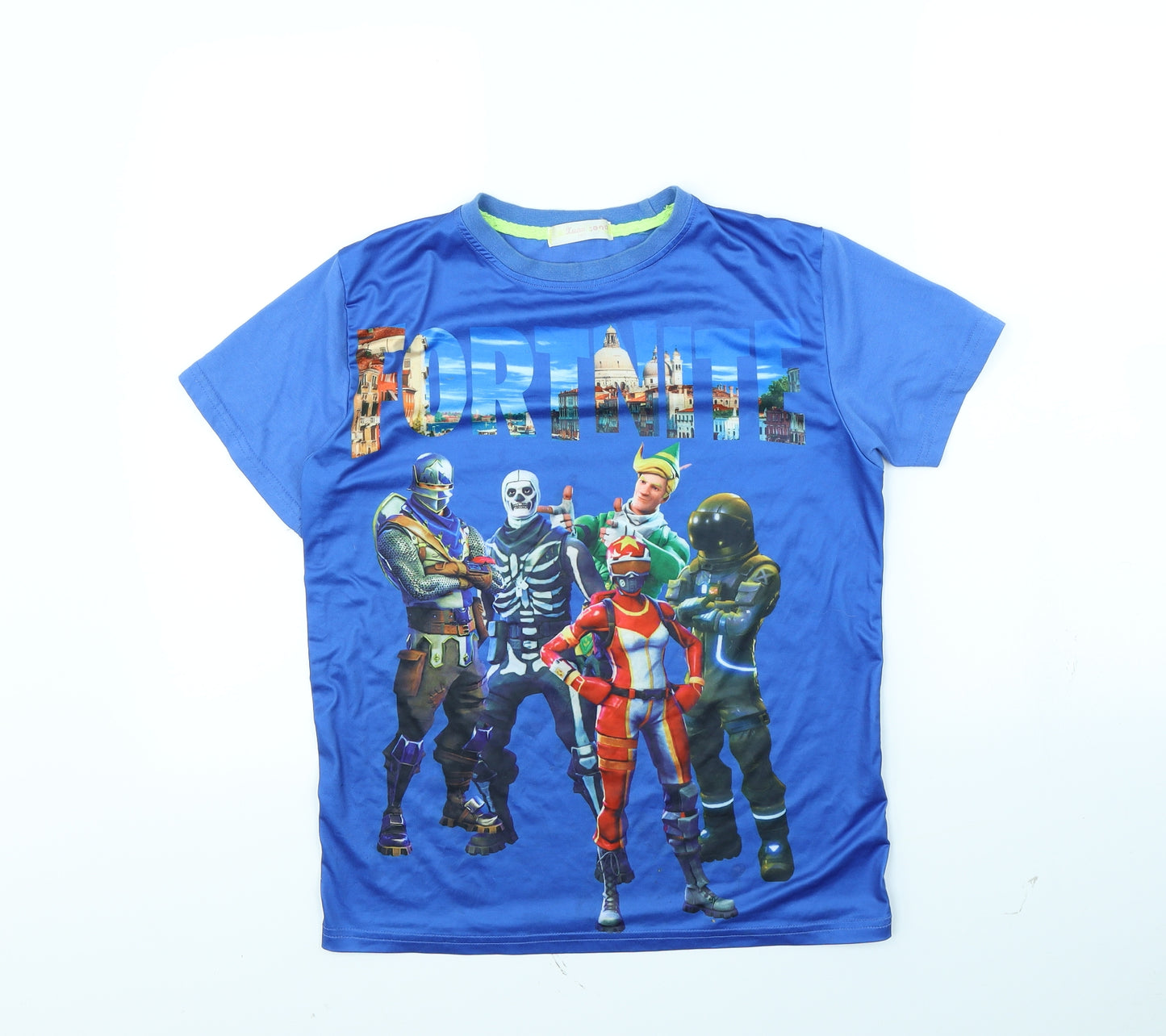 Preworn Boys Blue   Basic T-Shirt Size 14 Years  - Fortnite