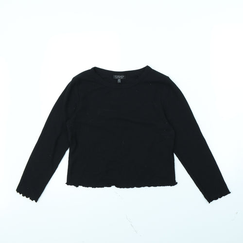 Topshop Womens Black   Basic T-Shirt Size 8