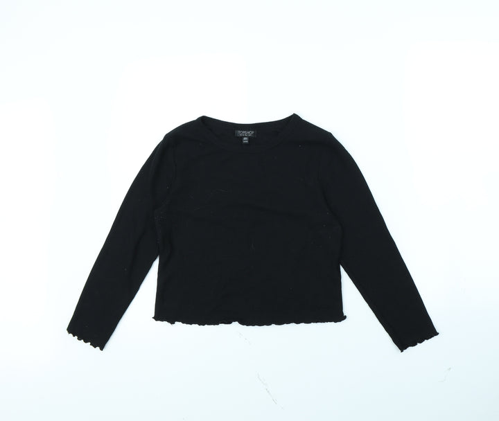 Topshop Womens Black   Basic T-Shirt Size 8