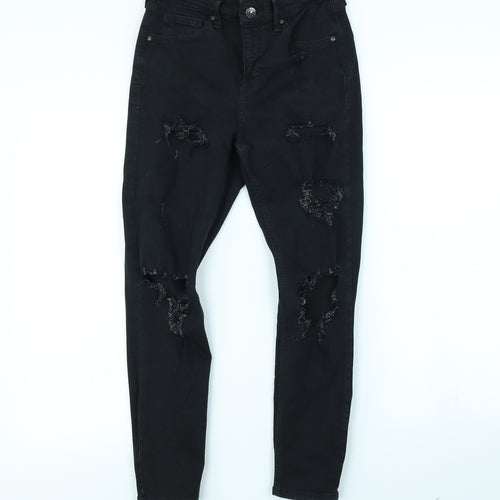 Topshop Womens Black   Skinny Jeans Size 28 in L28 in