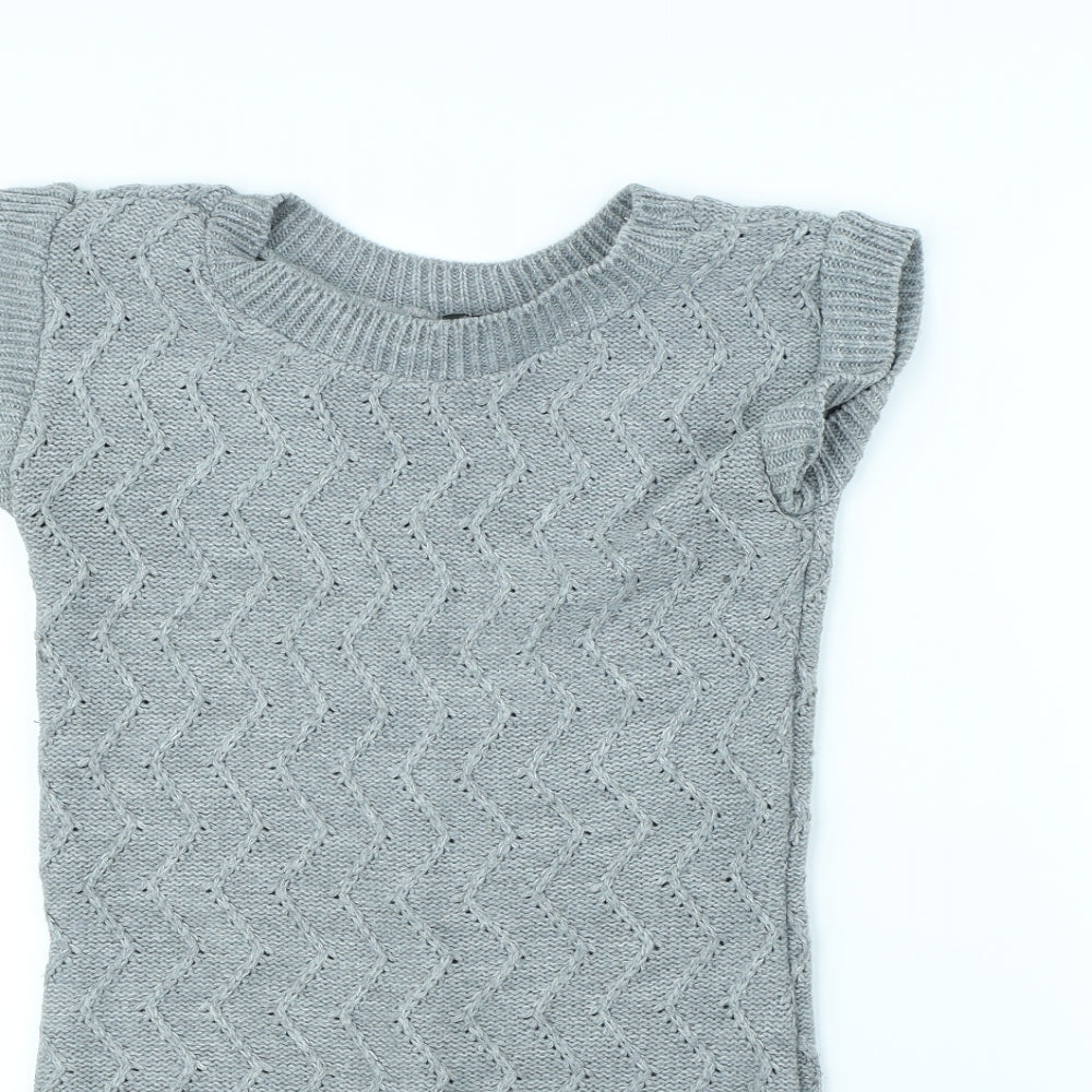Warehouse Womens Grey   Jumper Dress  Size 10