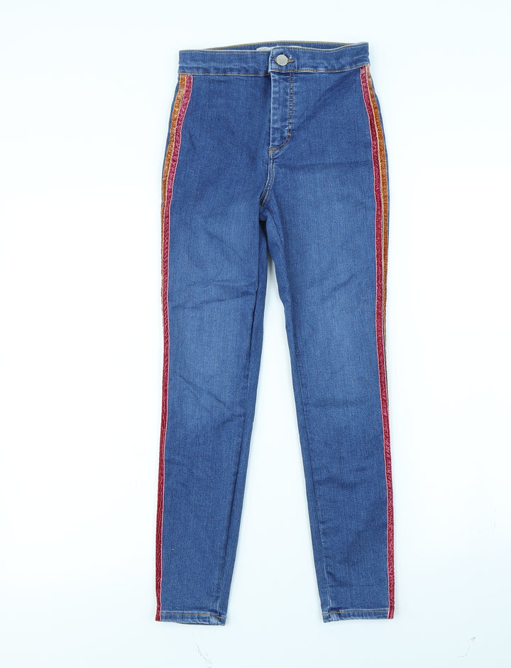 Topshop Womens Blue Skinny Jeans Size 26 L28 in