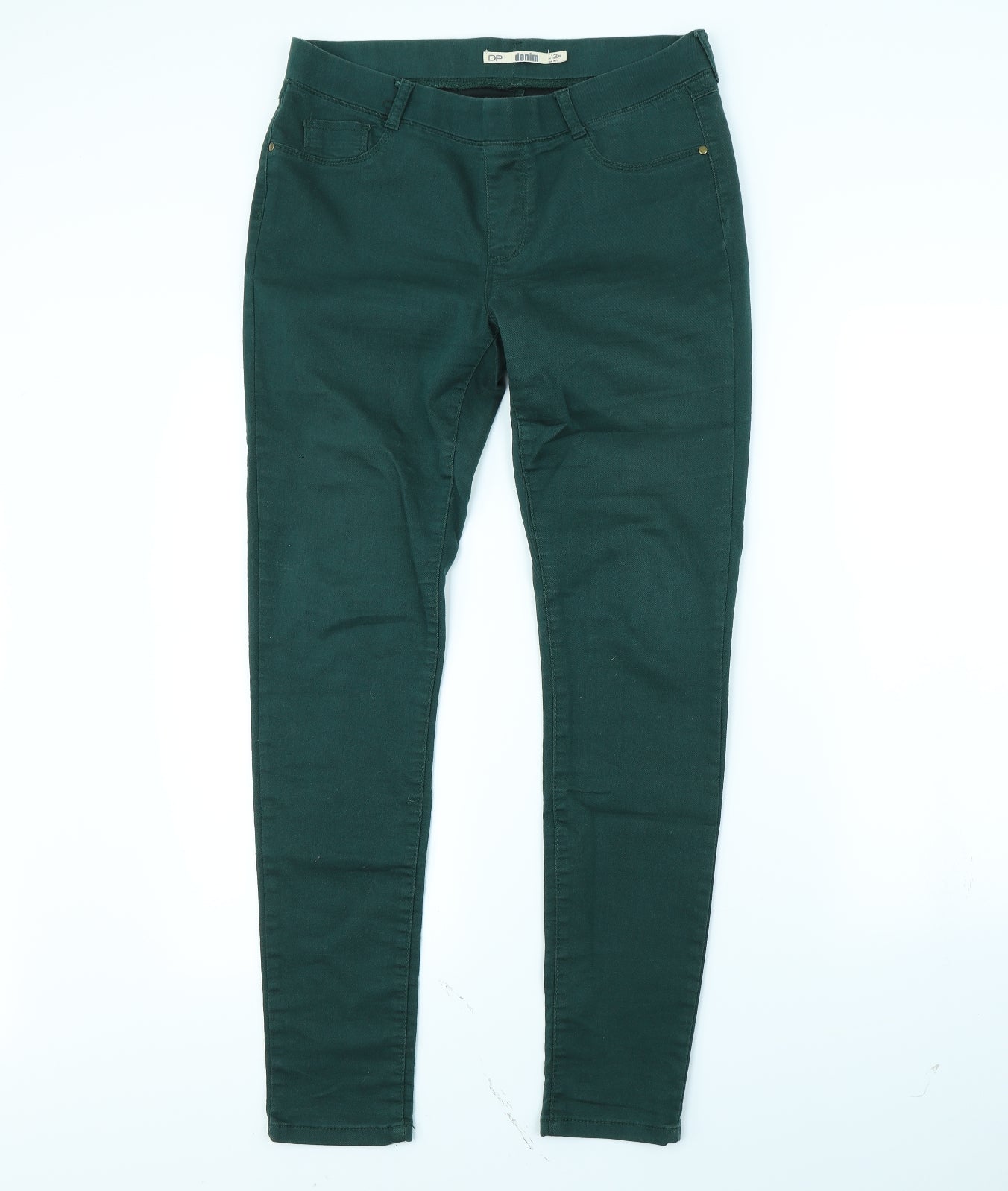 DP Denim Womens Green   Straight Jeans Size 12 L30 in