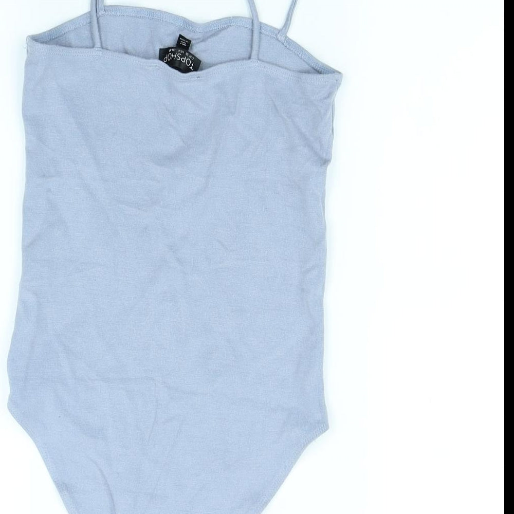 Topshop Womens Blue   Bodysuit One-Piece Size 10