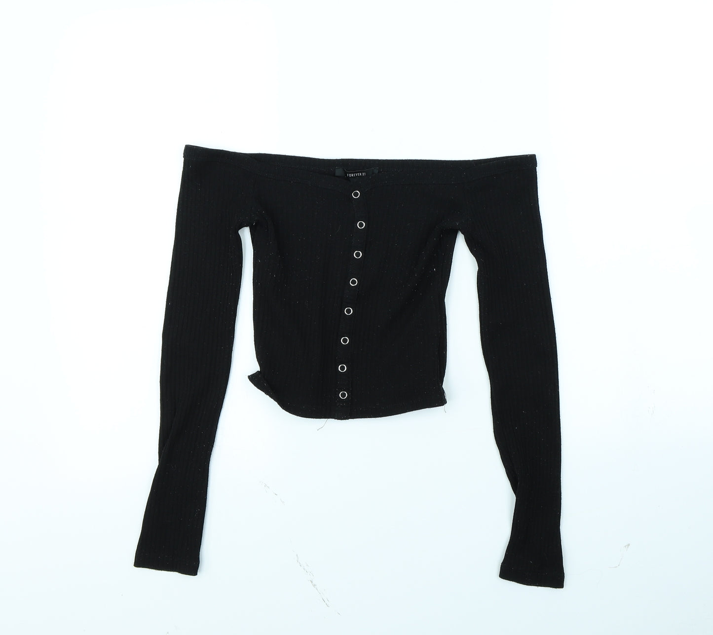 FOREVER 21 Womens Black   Basic Blouse Size S