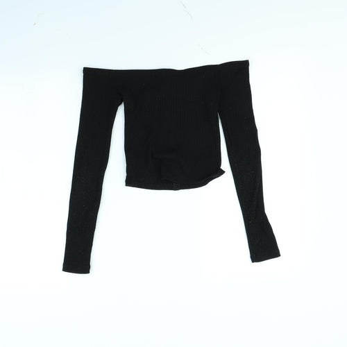 FOREVER 21 Womens Black   Basic Blouse Size S