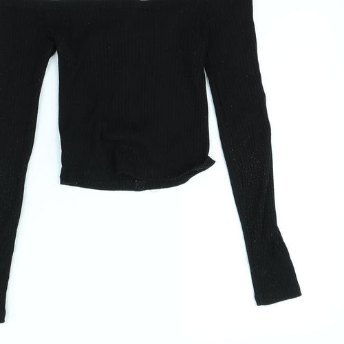 FOREVER 21 Womens Black   Basic Blouse Size S