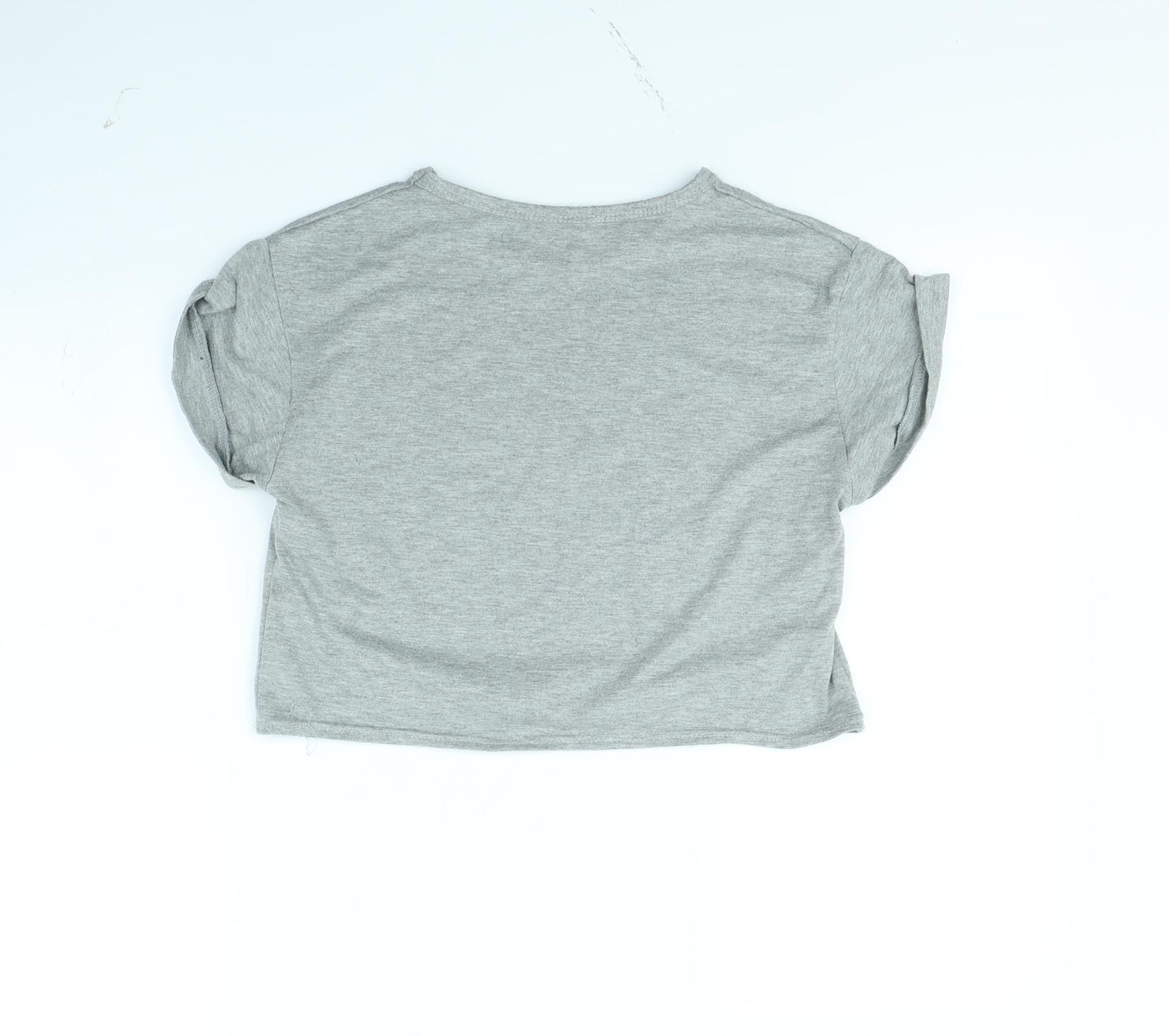 Boohoo Womens Grey   Cropped T-Shirt Size 8