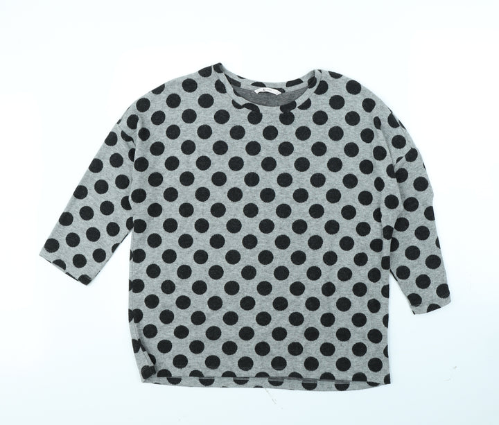 TU Womens Grey Polka Dot  Pullover Jumper Size 14