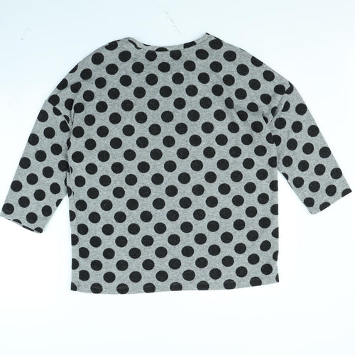 TU Womens Grey Polka Dot  Pullover Jumper Size 14