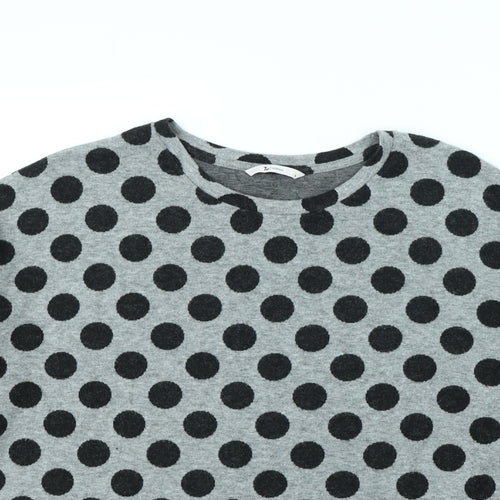 TU Womens Grey Polka Dot  Pullover Jumper Size 14