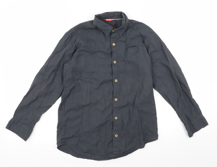 sunava Boys Green Basic Button-Up Size 9 Years