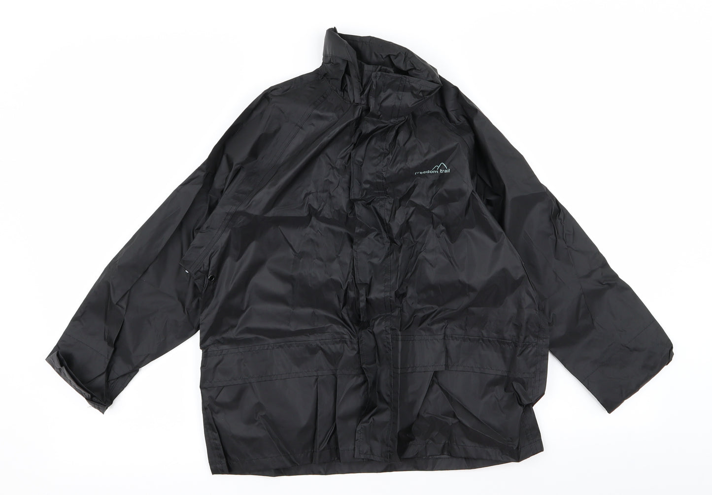 Preworn Womens Black   Rain Coat Jacket Size 10