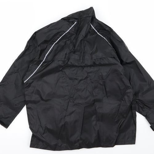 Preworn Womens Black   Rain Coat Jacket Size 10