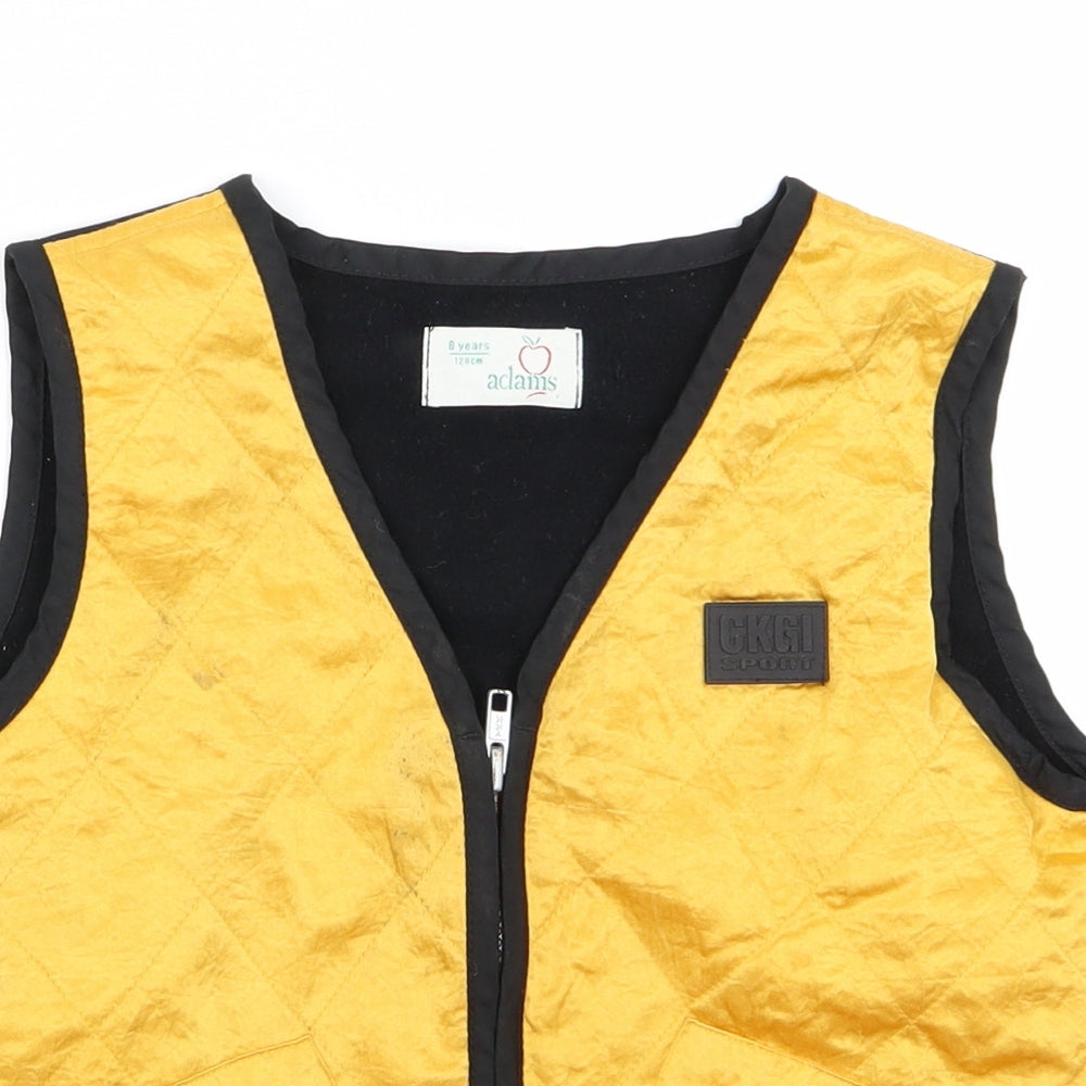 Preworn Boys Yellow   Gilet Jacket Size 8 Years