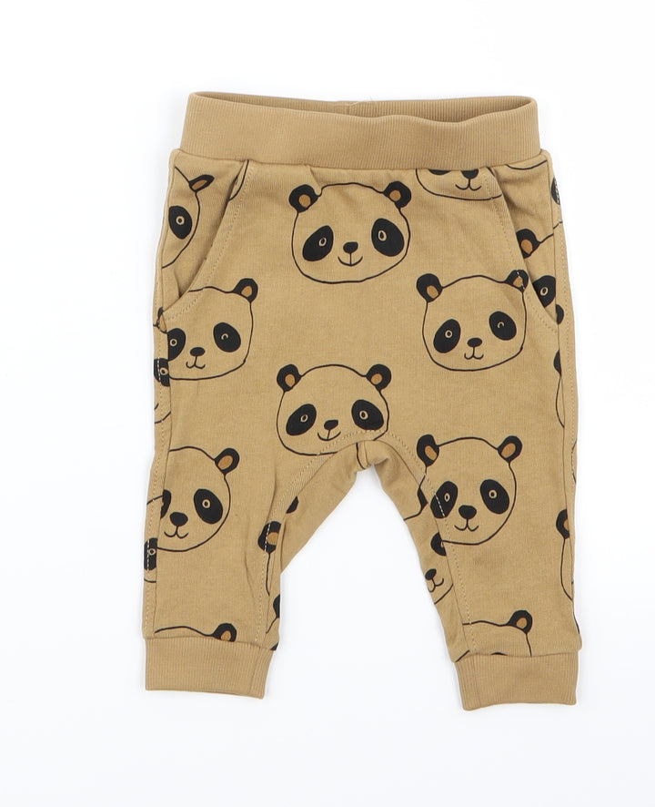 H&M Baby Brown Animal Print Track Pants Trousers