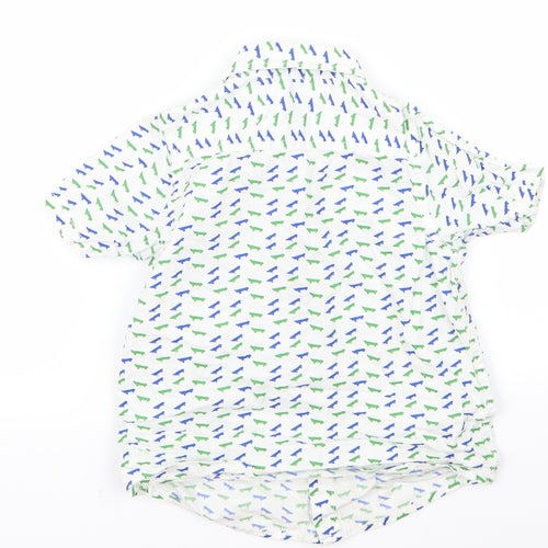 Preworn Boys White Fair Isle  Basic Button-Up Size 3 Years  - V