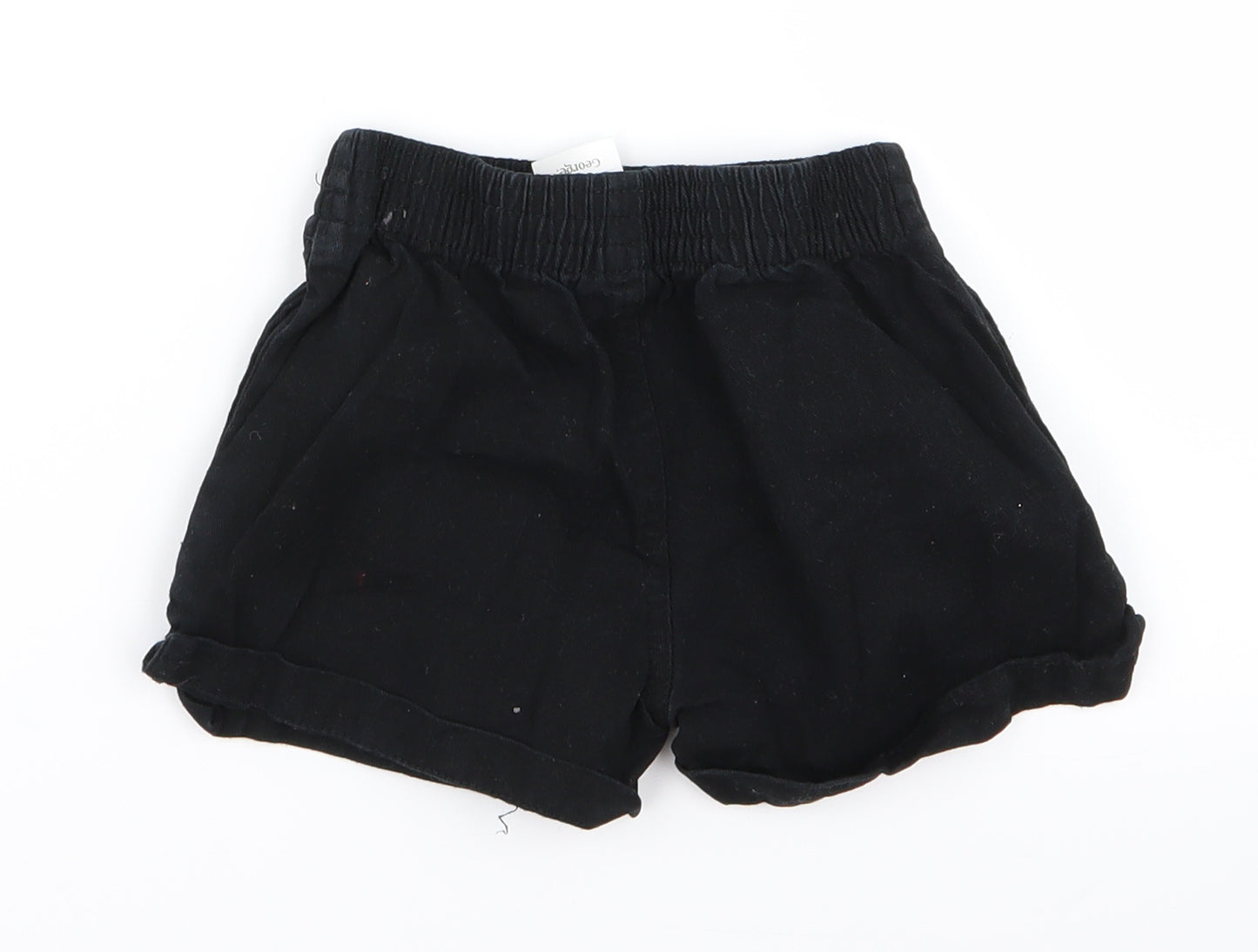 George Girls Black   Hot Pants Shorts Size 3 Years