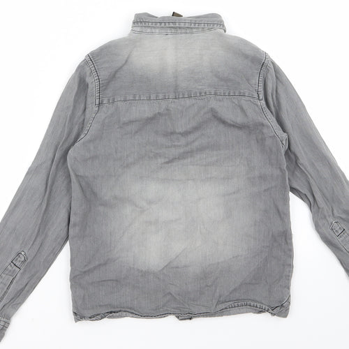 URBSN Boys Grey   Basic Button-Up Size 8 Years