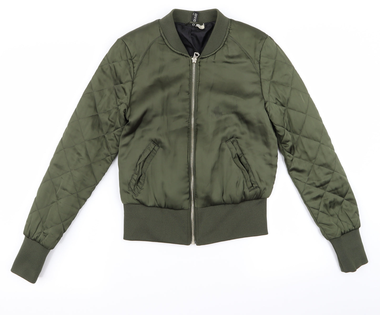 Divided Womens Green   Bomber Jacket Jacket Size 4