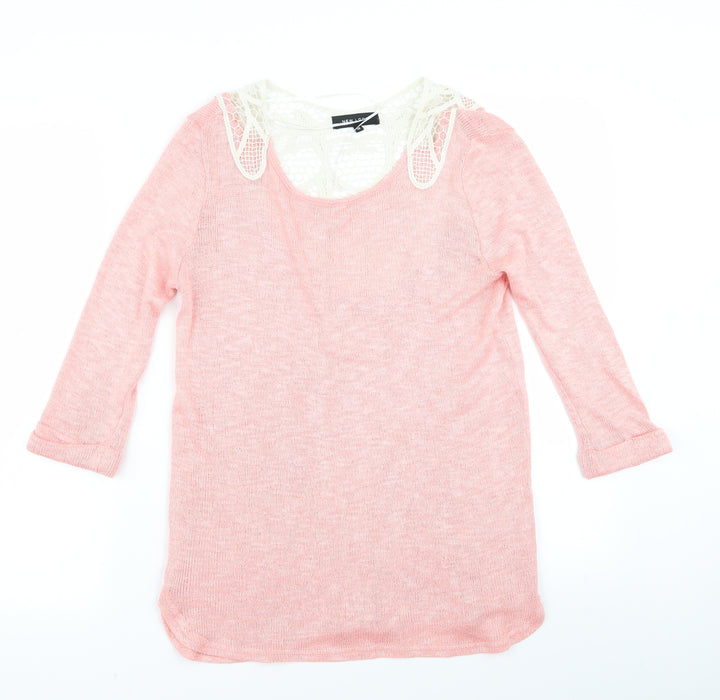New Look Womens Pink Jumper Dress Size 10 - v