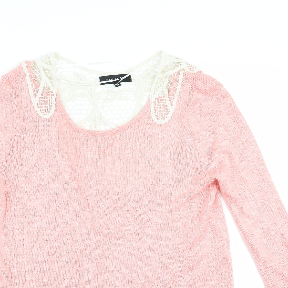 New Look Womens Pink   Jumper Dress  Size 10  - v