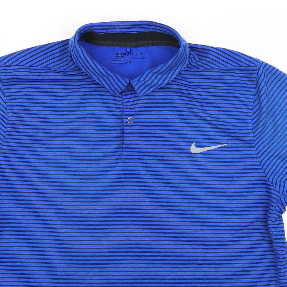 Nike Mens Blue    Polo Size L