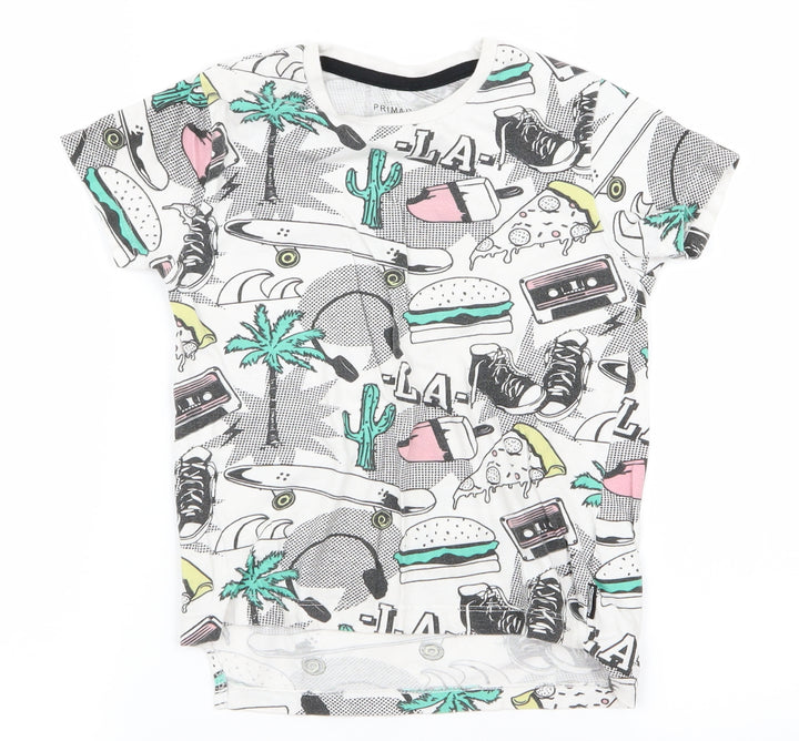 Primark Boys White Basic T-Shirt Size 2 Years