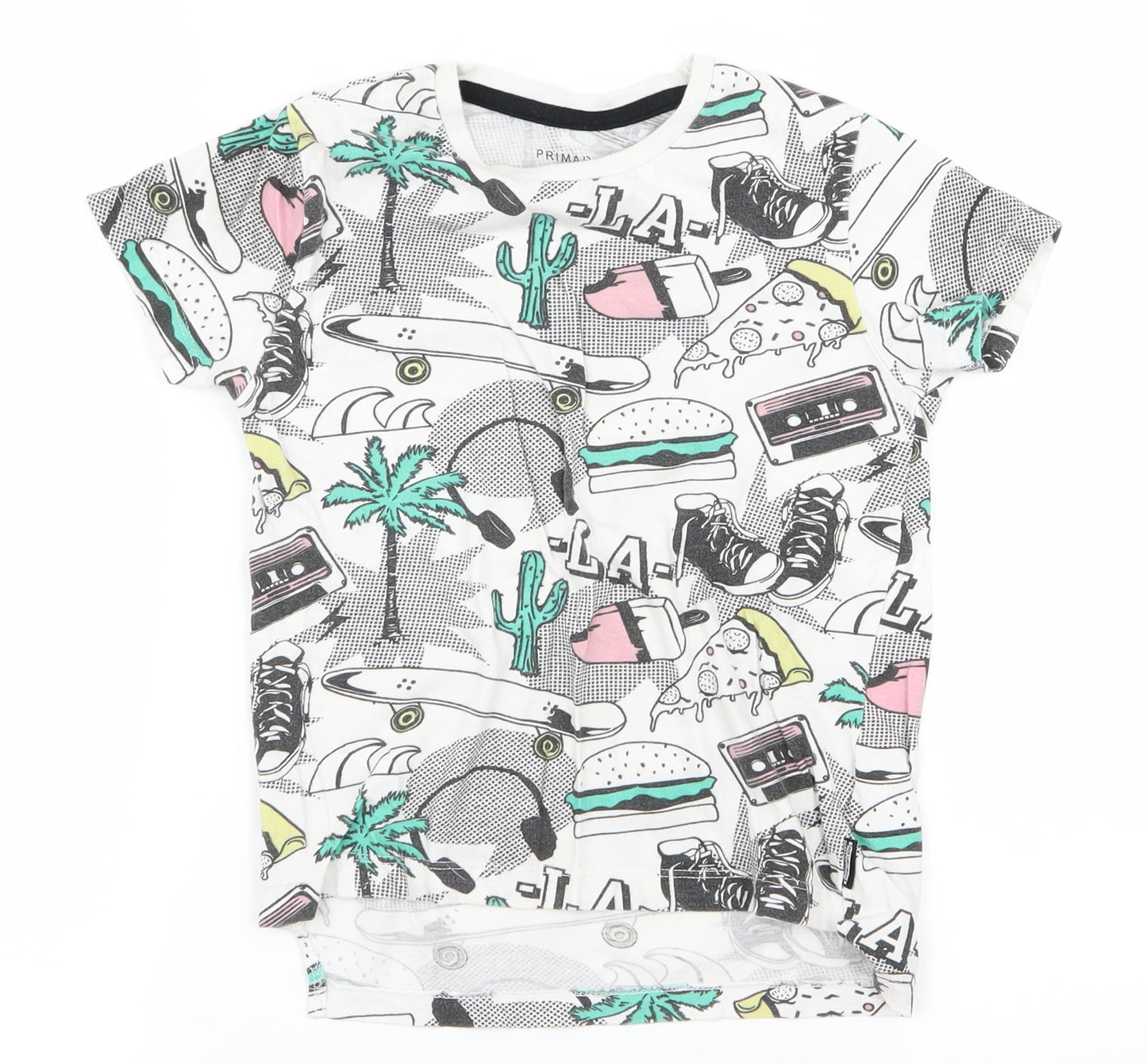 Primark Boys White   Basic T-Shirt Size 2 Years