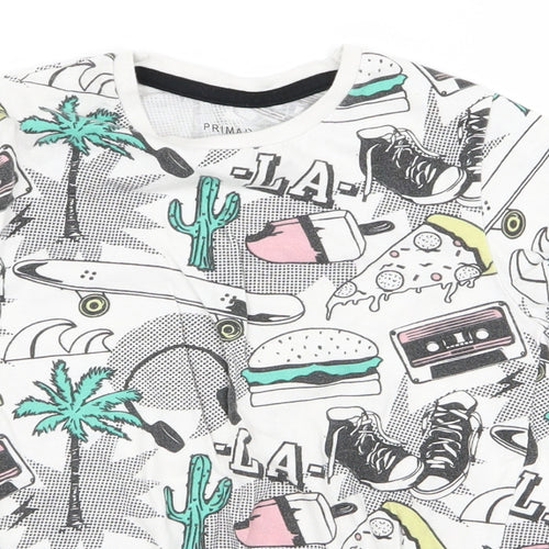 Primark Boys White   Basic T-Shirt Size 2 Years