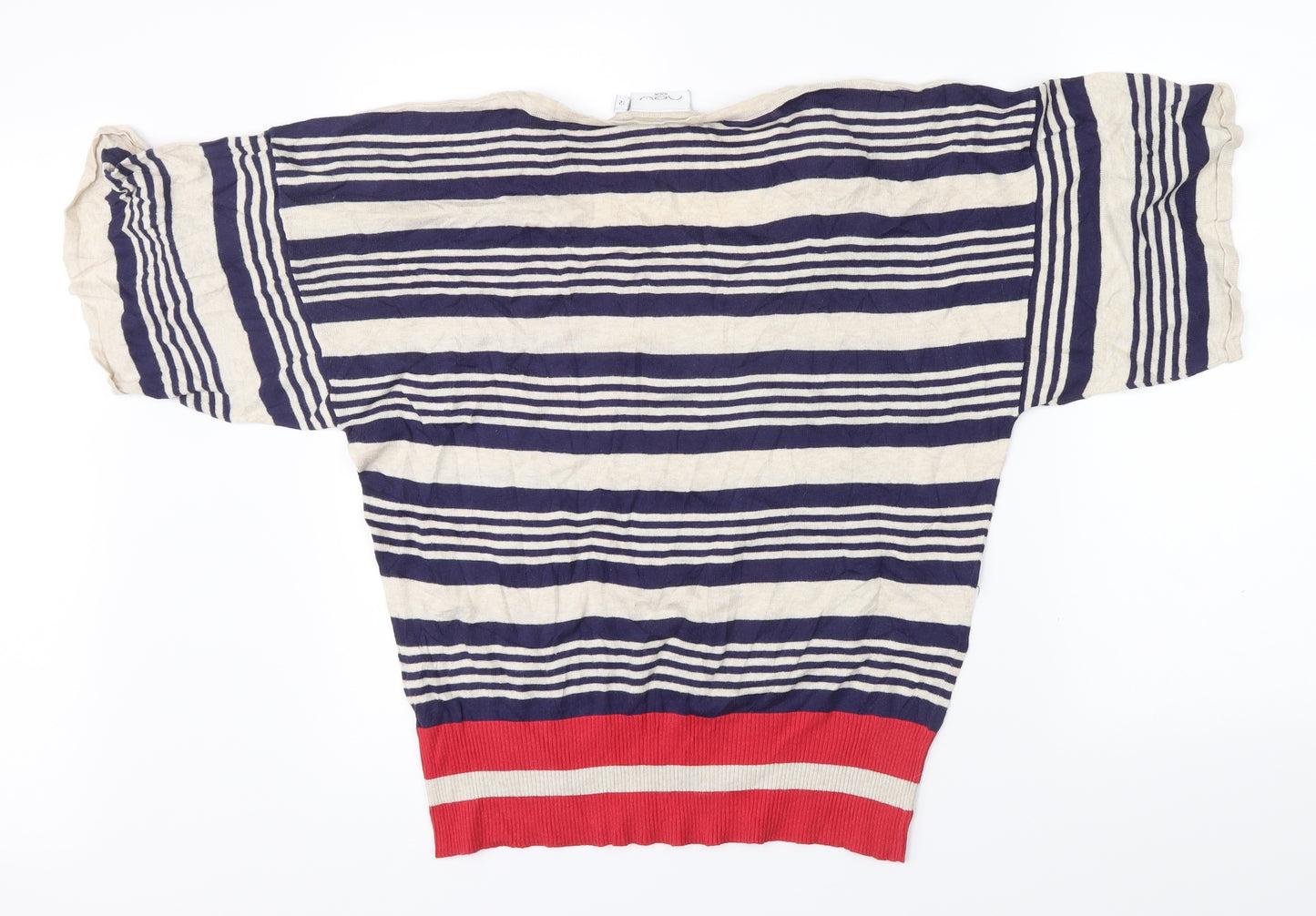 New Look Womens Multicoloured Striped  Pullover Jumper Size 12