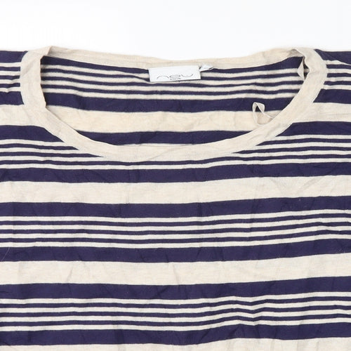 New Look Womens Multicoloured Striped  Pullover Jumper Size 12