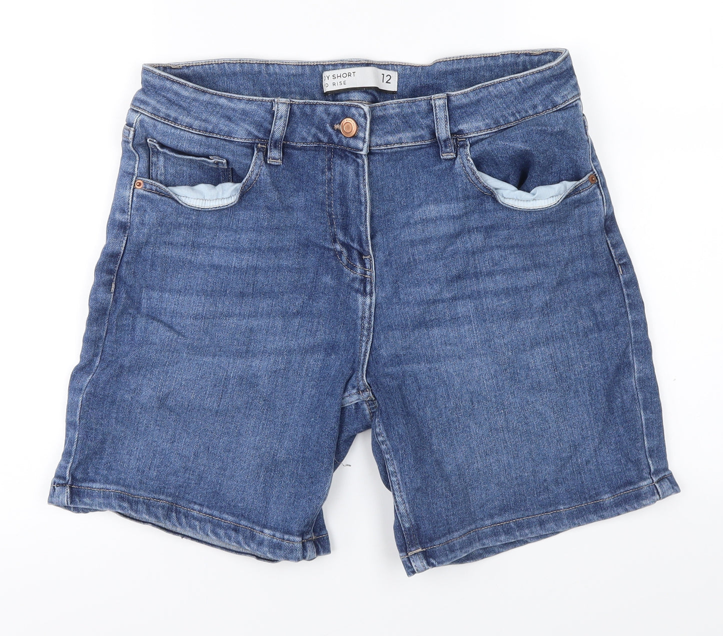 NEXT Womens Blue  Denim Mom Shorts Size 12