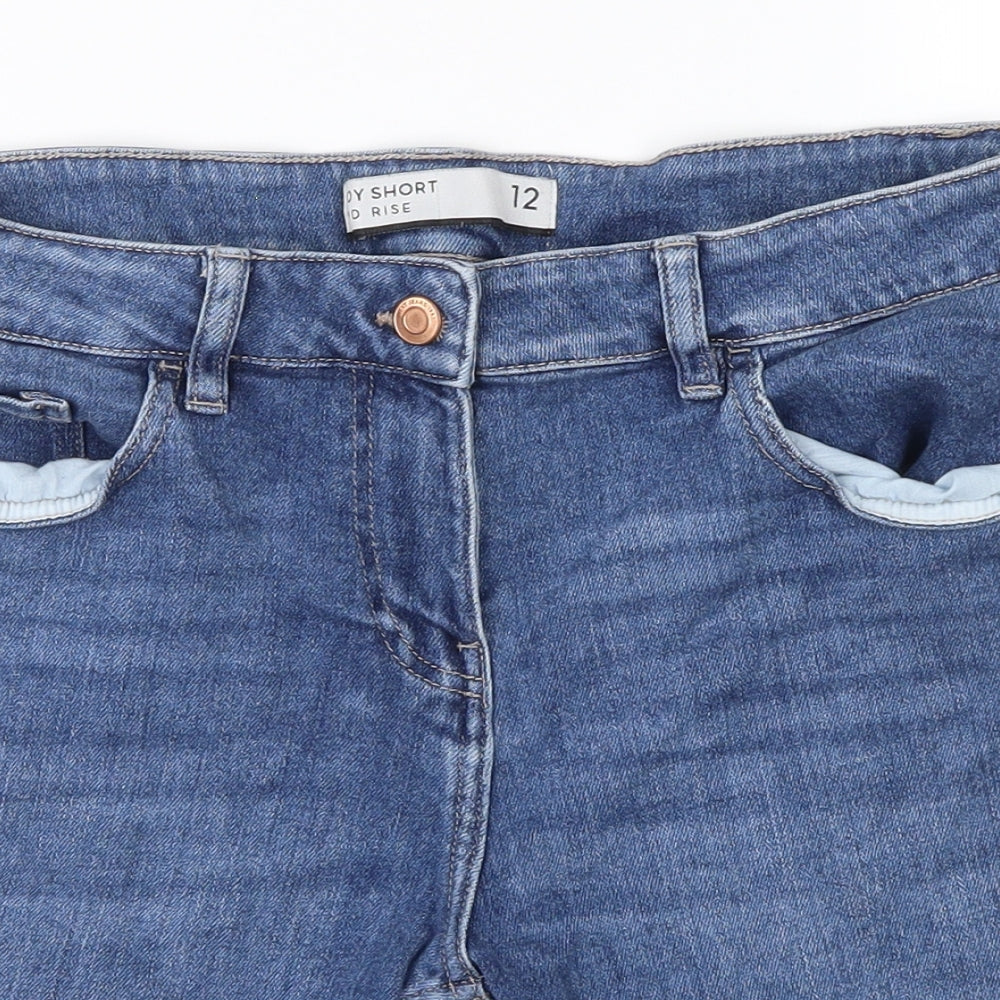 NEXT Womens Blue  Denim Mom Shorts Size 12