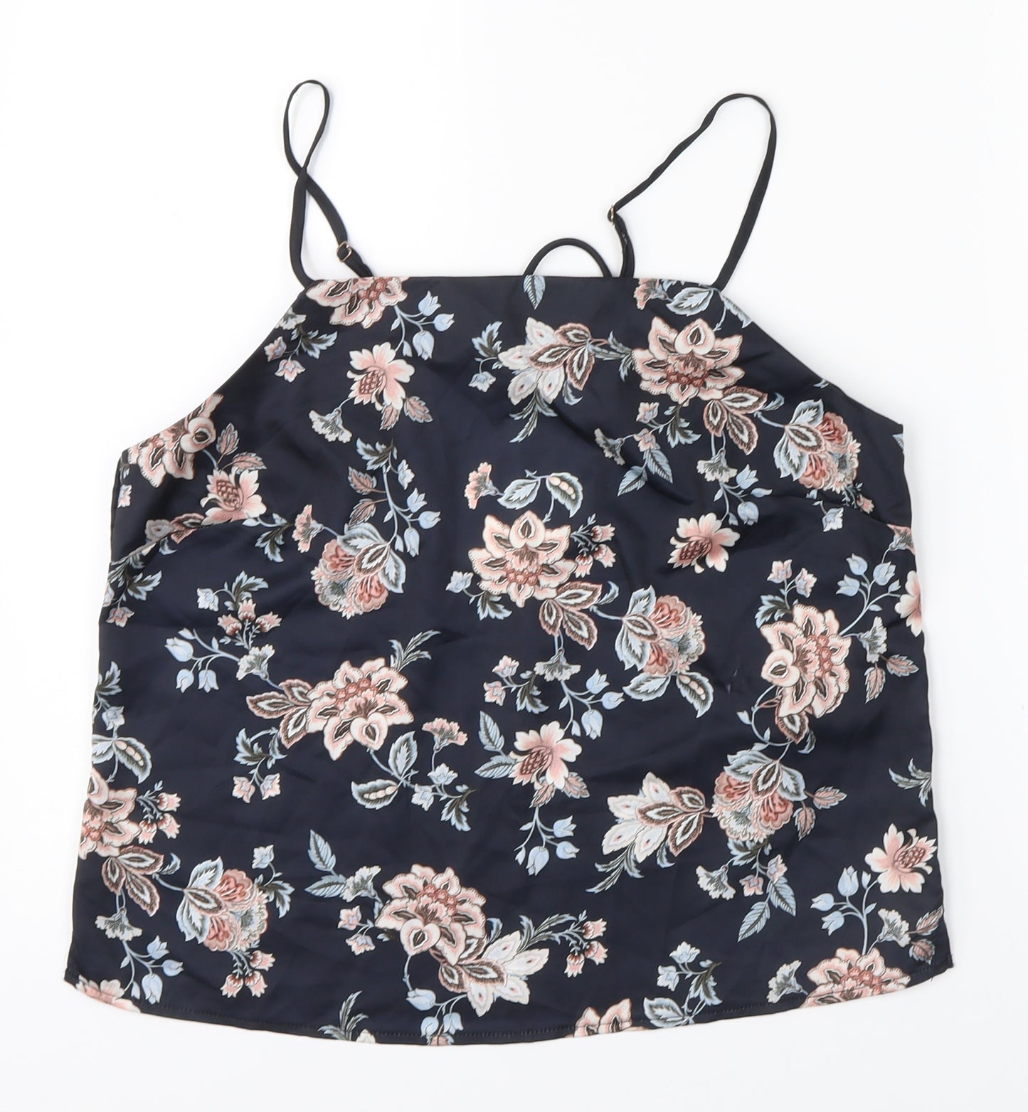 NEXT Womens Blue Floral  Basic Blouse Size 10
