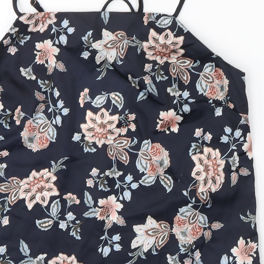 NEXT Womens Blue Floral  Basic Blouse Size 10