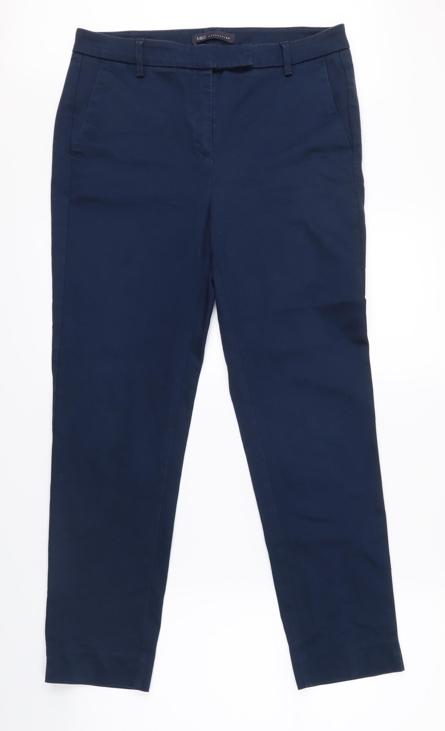 M&S Womens Blue   Chino Trousers Size 12