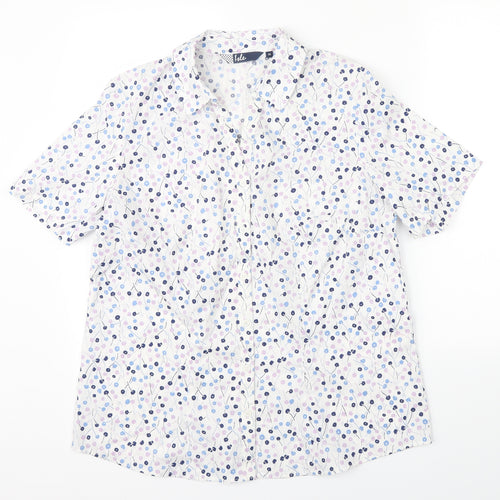 Isle Mens Silver Floral   Button-Up Size 16