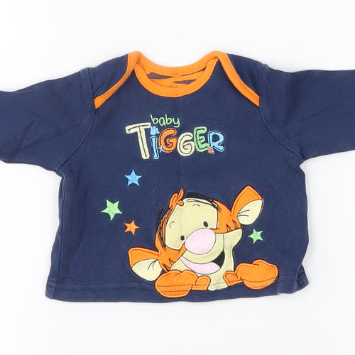 Disney Baby Blue   Basic T-Shirt Size 0-3 Months  - Tigger