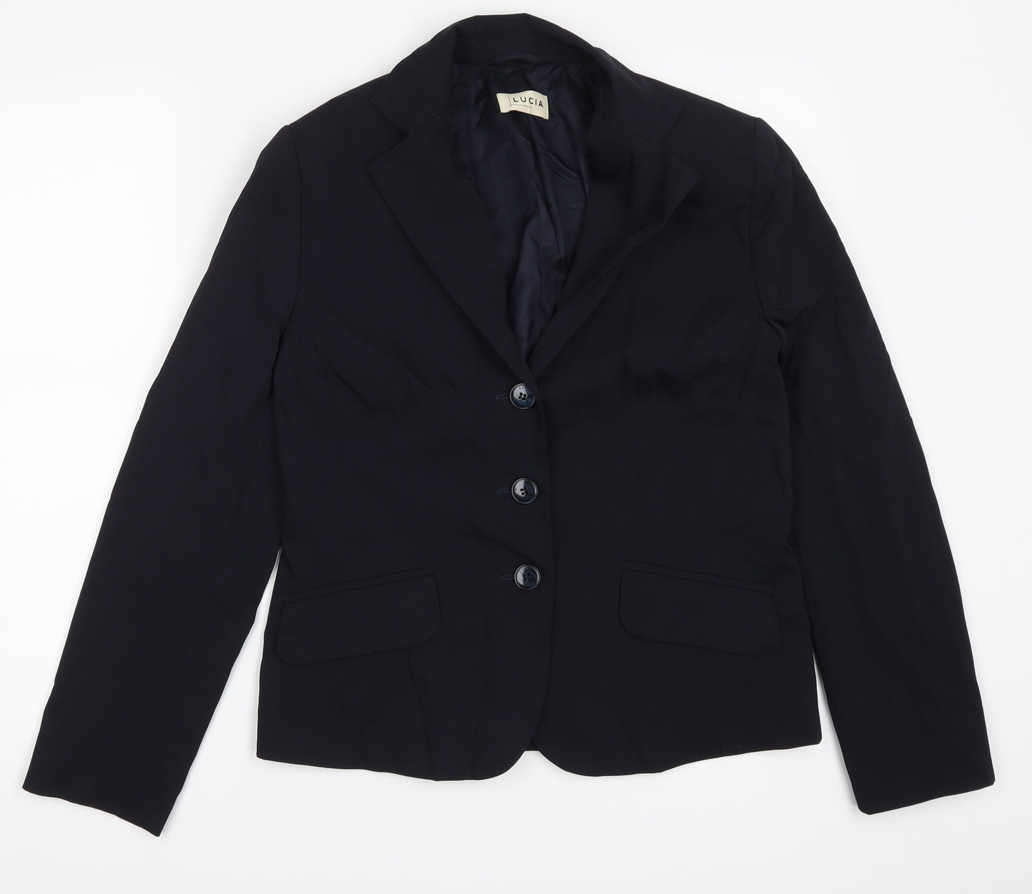 LUCIA Womens Blue   Jacket Suit Jacket Size 12