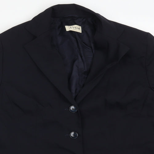 LUCIA Womens Blue   Jacket Suit Jacket Size 12