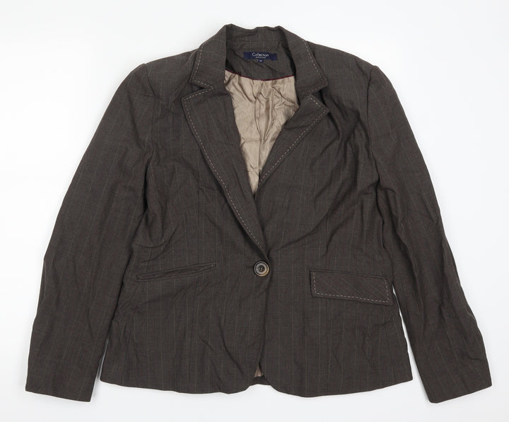 Debenhams Womens Brown Jacket Suit Jacket Size 16