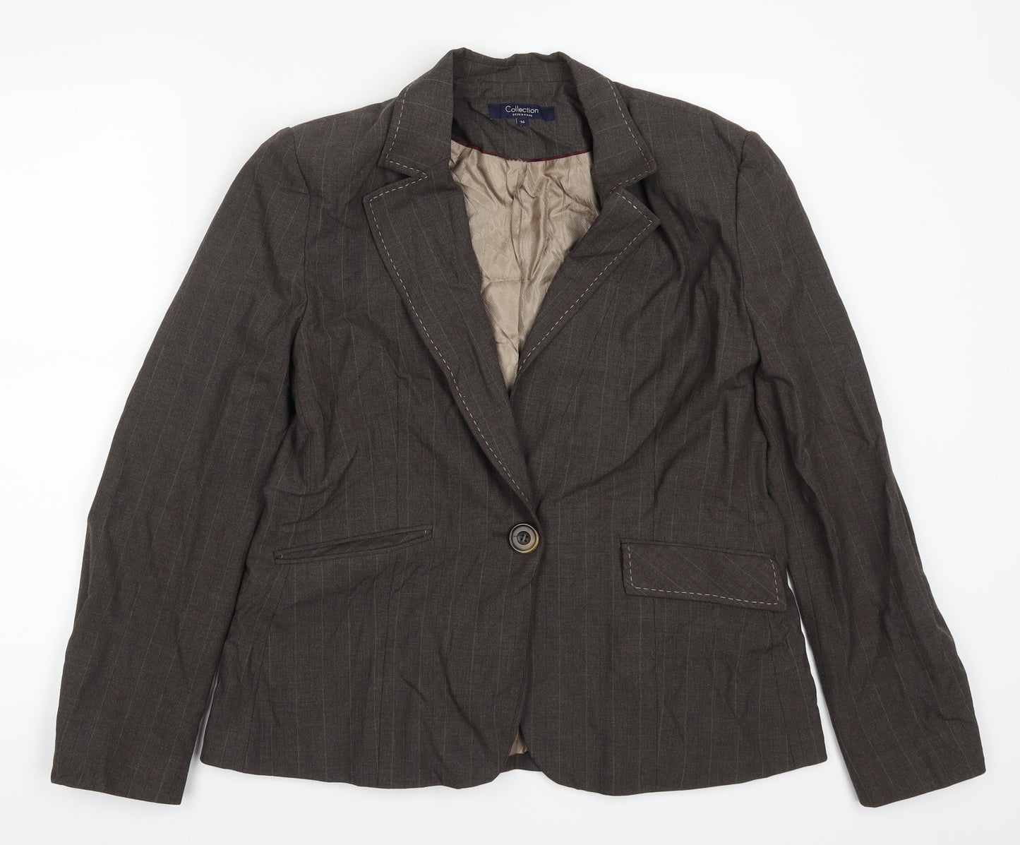 Debenhams Womens Brown   Jacket Suit Jacket Size 16