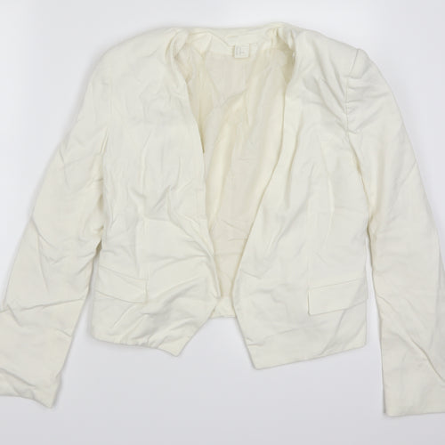 H&M Womens White   Jacket Blazer Size 12
