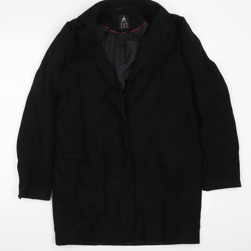 Atmosphere Womens Black   Overcoat Coat Size 8