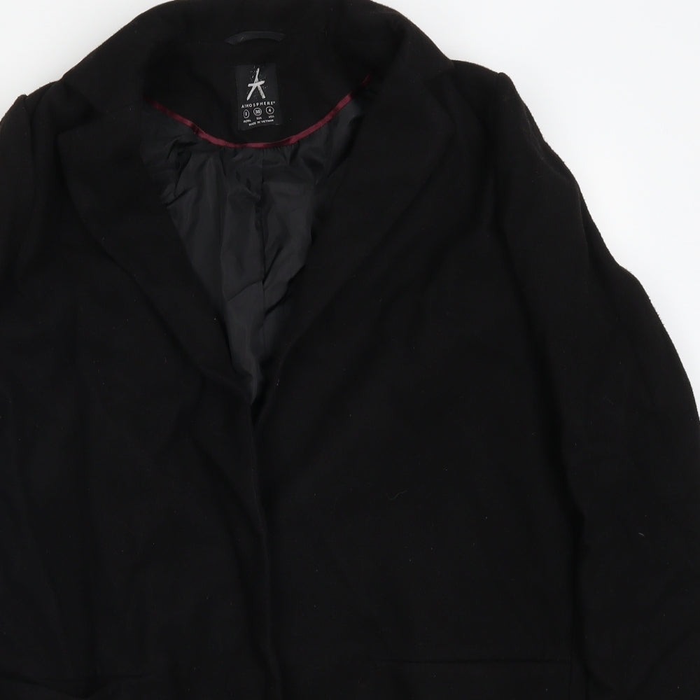 Atmosphere Womens Black   Overcoat Coat Size 8