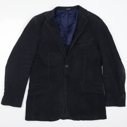 Falabella Mens Blue Striped  Jacket Blazer Size 40